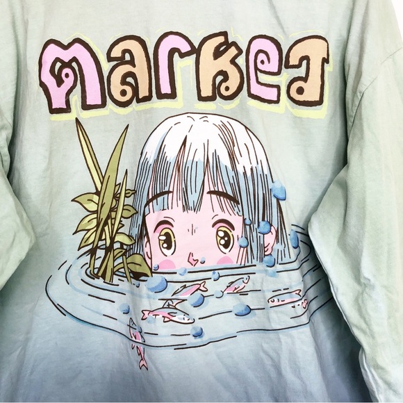 Market ombre, graphic, print sweatshirt - Picture 3 of 10